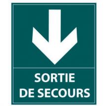 Panneau Sortie De Secours E002 300x250mm Pvc