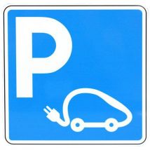 Panneau - Recharge Voiture Électrique - Bleu - Pvc - 350mm