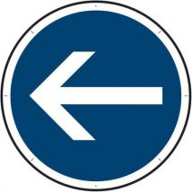 Panneau Direction Obligatoire À Gauche-850mm-cl2
