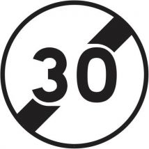 Panneau Fin De Limitation De Vitesse 30 Km/h-850mm-cl2