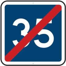 Panneau Fin De Vitesse Conseillée 35 Km/h-500mm-cl2