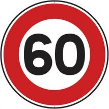 Panneau Limitation Vitesse 60 Km/h-850mm-cl2