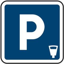 Kelias - Panneau Signalisation Parking Payant Carré Aluminium Classe 2 524mm CE