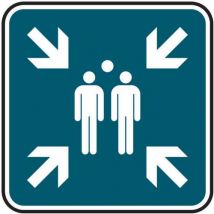 Panneau De Signalisation Point De Rassemblement-700mm-cl2