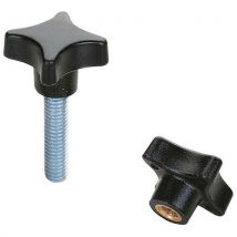 Lot de 100 - Bouton Pc En Polyamide D.25 - Tige Acier M4*20