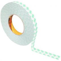 3M - Ruban Double Face 9087 Blanc 19mm x 50m - Acrylique - Haute Performance