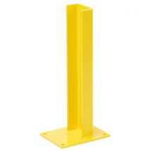 Mottez - Protection Rack Extrémité Madrier Double Hauteur - Jaune 46cm - Acier Robuste
