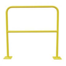 Barrière Sécu 1m Dia= 40mm Platine Fixatio N Jaune