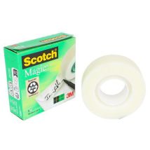 Scotch - Ruban adhésif Magic Invisible - 19mm x 33m - Fort pouvoir adhésif - Transparent