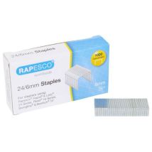 Rapesco - Agrafes 24/6 Galvanisé - Boîte de 1000 - Pour Agrafeuse - Télétravail