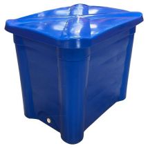EMP - Bac de stockage avec couvercle - 200L Bleu - Robuste et Pratique