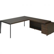Bureau X9 Retour À Gauche 192x234x75 Plateau Ébène