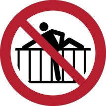 Panneau Picto Interdiction D'escalader La Clôture 200x200 Mm