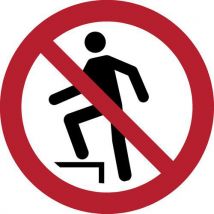 Panneau Pictogramme Interdit De Monter À Bord 150x150 Mm