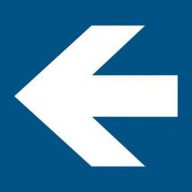 Panneau D'information - Flèche Vers La Gauche 200x200 Mm