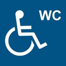 Panneau D'information - Wc Handicapés 100x100 Mm