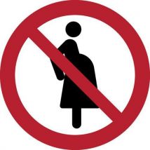 Panneau Pictogramme Interdit Aux Femmes Enceintes 300x300 Mm