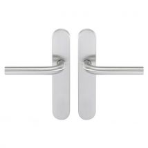 Poignées De Porte Inox Sur Plaque Tempo Pop - Sans Clé