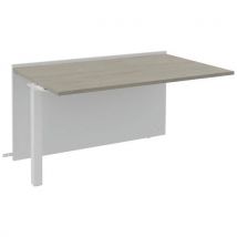 Burocean - Module suivant Ola 140 cm blanc perle/chêne gris - Éco-responsable, PEFC, 5 ans garantie