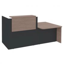 Banque D'accueil Ola+module Bas L.1.4 M Anthracite/chêne Gris