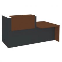 Banque D'accueil Ola+module Bas L.1.4 M Anthracite/noyer