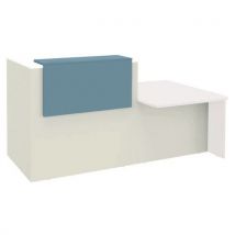 Banque D'accueil Ola+module Bas L.1.4 M Blanc Perle/bleu Argile