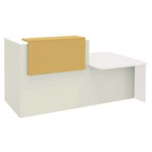 Banque D'accueil Ola+module Bas L.1 M Blanc Perle/jaune Curry