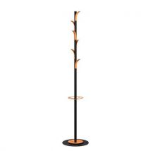 Portemanteau Palms Fût Noir 6 Patères Orange