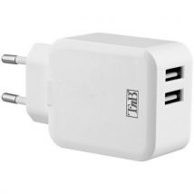 Chargeur Secteur 2 Usb 4.8a - Blanc - T'nb