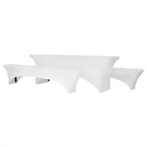 Housse Stretch Pour Table Et Bancs Munich 50 - Blanc