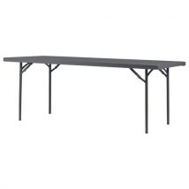 Table Pliante Xxl 200 - 198 X 91 Cm - Gris Bleuté