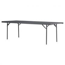 Table Pliante Xxl 240 - 240 X 91 Cm - Gris Bleuté