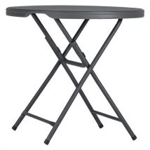 Table Pliante Praxis 80 - Ø 81 Cm - Gris Bleuté