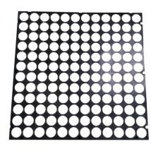 Lot de 4 - Matlast Noir - 50 X 50 Cm - Pastille Blanche - Sans Bord