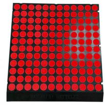 Matlast Noir - 555 X 50 Cm - Pastille Rouge - 1 Bord