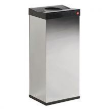 Poubelle Noire Chrome 60l 34 X 26 X 72