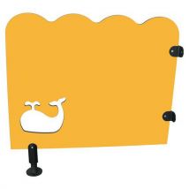 Séparation Sanitaire Enfant Océania - Jaune - 75x73cm - Stratifié Compact HPL - Durable et Sécurisé