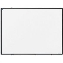 Tableau Blanc Softline Cadre Noir Revêtu Blanc-100x200 Cm