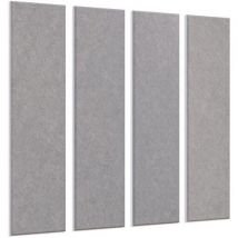 Jeu 4 Panneaux Muraux Acoustiques Feutre Pet Gris Clair