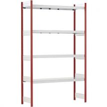 Rayonnage À Tablettes En Métal De 524x2000 Mm Rouge