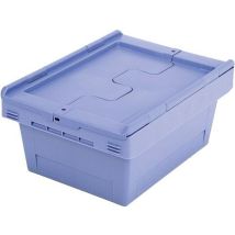 Bito - Bac de stockage 16L bleu avec couvercle - 410x300x190mm - Gerbable et alimentaire