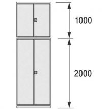 Portes À Deux Battants De Largeur 1000mm Et Hauteur 3000mm