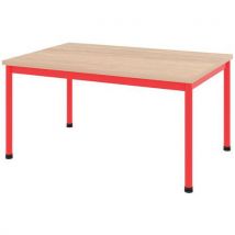 Table Comite 160x80 Cm T6 - 4p Plat Strat Abs - Acacia/rouge 3020