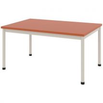 Table Comite 160x80 Cm T6 - 4p Plat Strat Abs - Orange De Sienne/blanc