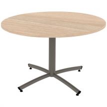 Table Tim Ø 120 Cm T6 - Pc - Plat Strat Abs - Acacia/gris Arg