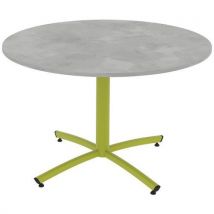 Table Tim Ø 120 Cm T6 - Pc - Plat Str Abs - Chromix Arg/vert Granny