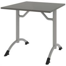 Rodet - Table Cantate 80x80 cm Carrée - Gris Cubanite/Gris Argile - Usage Collectivité - Éco-responsable