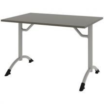 Rodet - Table Cantate fixe 120x80 cm - Gris cubanite/Gris argile - Usage Collectivité - Éco-responsable