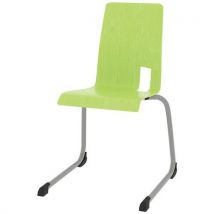 Chaise Coque Soda Piètement Luge Alu - Carambole/gris Argent