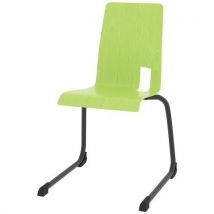 Chaise Coque Soda Piètement Luge Alu - Carambole/carbone